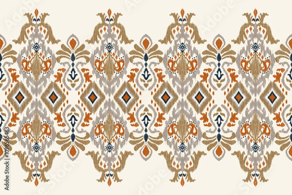 Obraz Ikat floral pattern illustration.