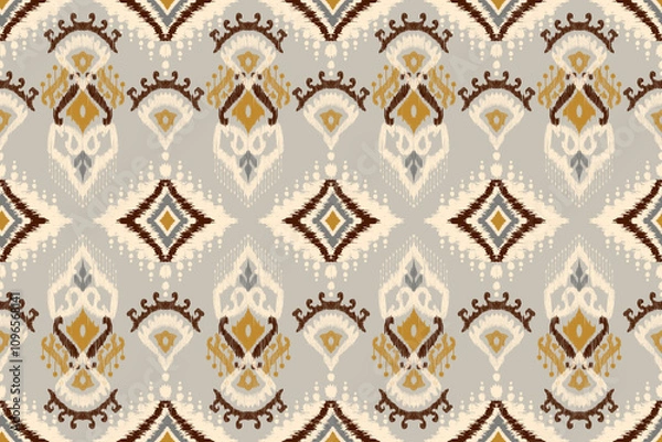 Obraz Ikat floral pattern illustration.