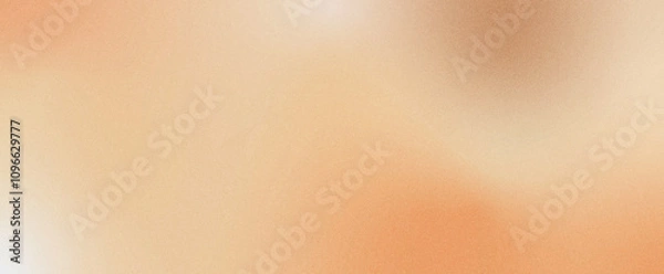 Fototapeta Soft beige gradient background with noise grain texture