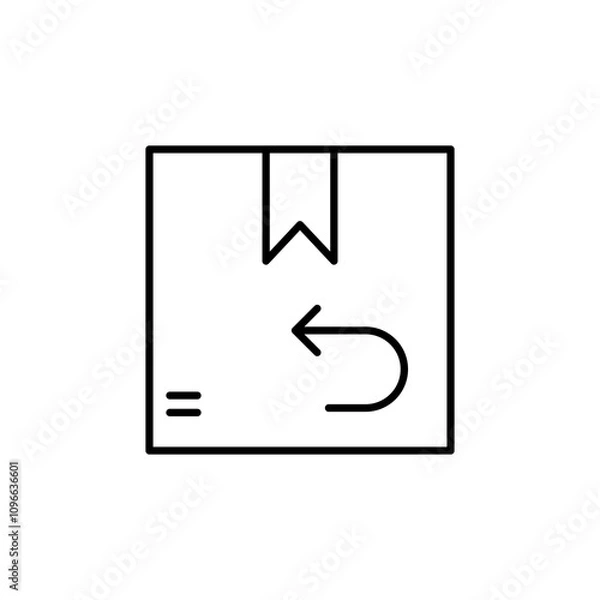Obraz Return purchase vector icon outlined style.