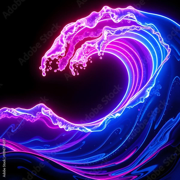Fototapeta abstract background with waves
