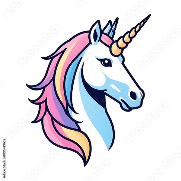 Fototapeta unicorn logo icon