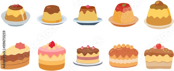 Fototapeta Cake and pudding