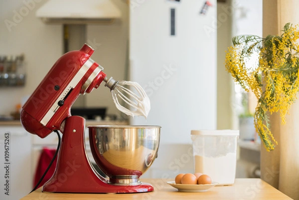 Obraz czerwony krem ​​mieszający