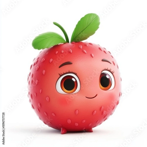 Obraz Adorable Cartoon Strawberry Character Design