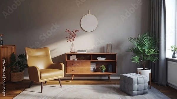 Fototapeta Creating a Modern Ambiance with the Warmth and Style of a Fireplace Touch