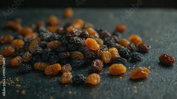 Obraz Varied Raisins Scattered on Surface 