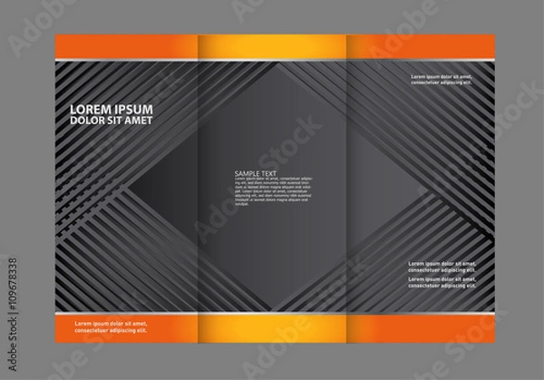 Fototapeta Orange brochure template
