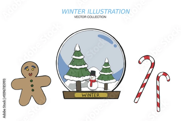 Obraz Winter Illustration Vector