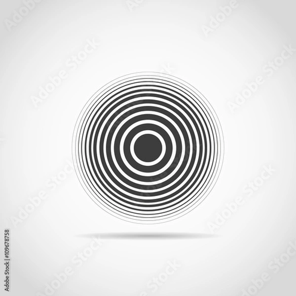 Fototapeta Circle logo with shadow for web design