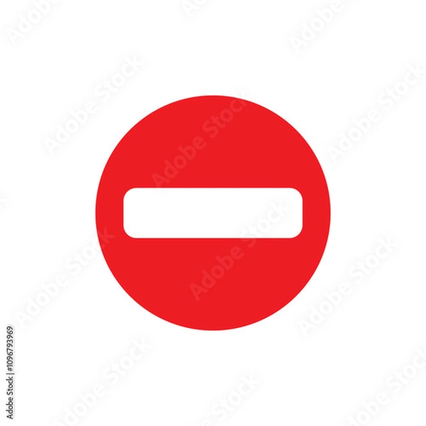 Obraz no entry icon symbol sign vector