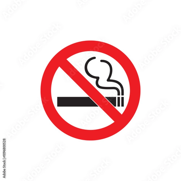 Obraz no smoking icon symbol sign vector