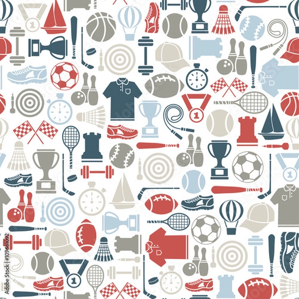 Obraz seamless pattern with sport icons