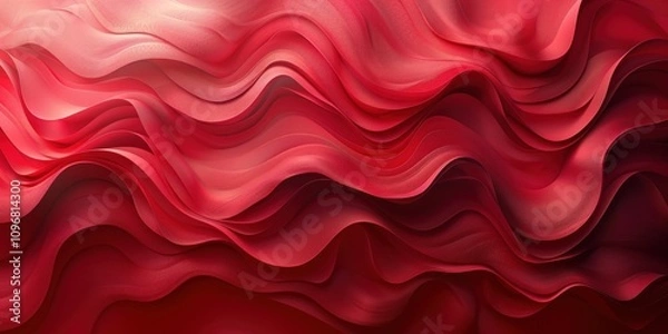Obraz Abstract Red Wavy Pattern