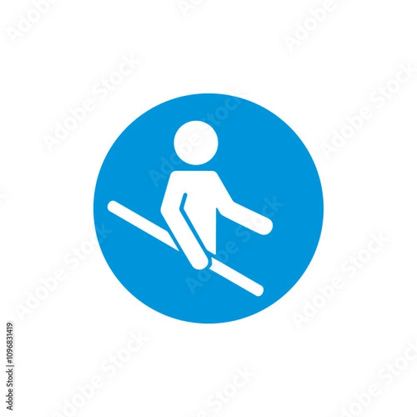 Fototapeta use handrails icon symbol sign vector