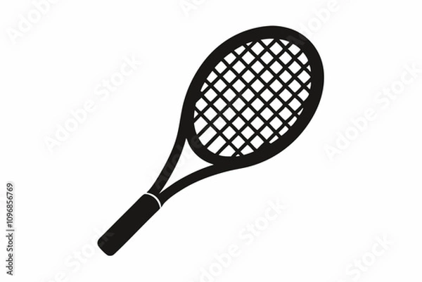 Fototapeta Tennis racket vector icon, Tennis racket silhouette vector, Tennis icon