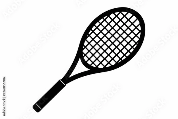 Fototapeta Tennis racket vector icon, Tennis racket silhouette vector, Tennis icon