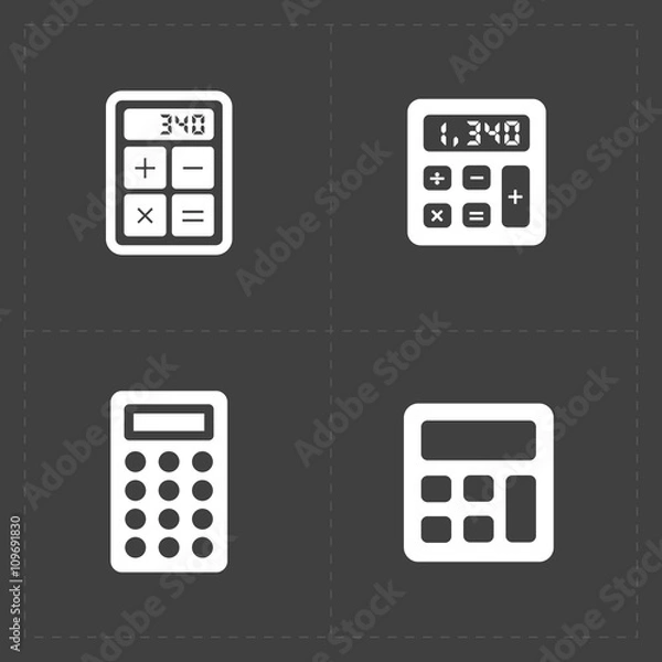 Fototapeta Vector calculator icons set 