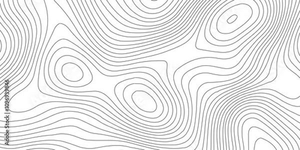 Obraz Topographic map. Geographic mountain relief.Abstract background wavy topographic line map.Vector illustration of topographic line contour map,Topography map art curve drawing. vector illustration.