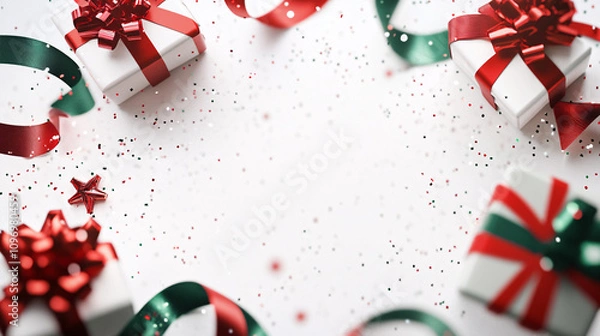 Obraz christmas background with gift boxes
