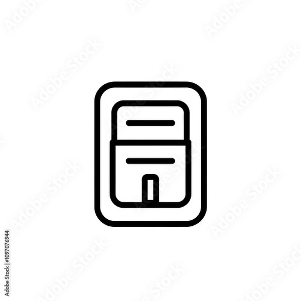 Fototapeta File Icon, Minimal Simple Logo
