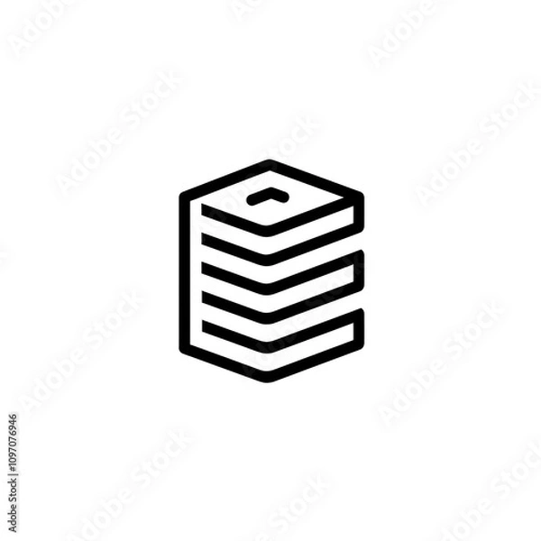Fototapeta File Icon, Minimal Simple Logo