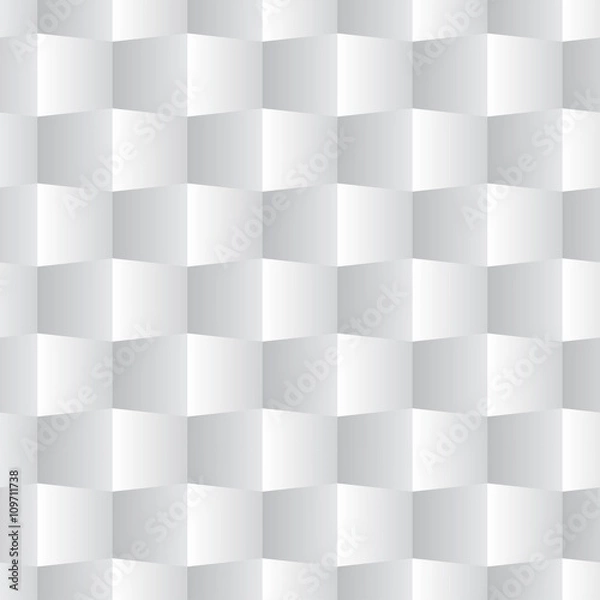 Fototapeta 3d Square Seamless Pattern White
