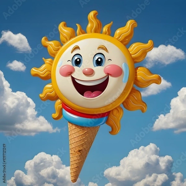 Obraz Cheerful Sun Ice Cream