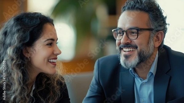 Obraz Business Professionals Sharing a Moment