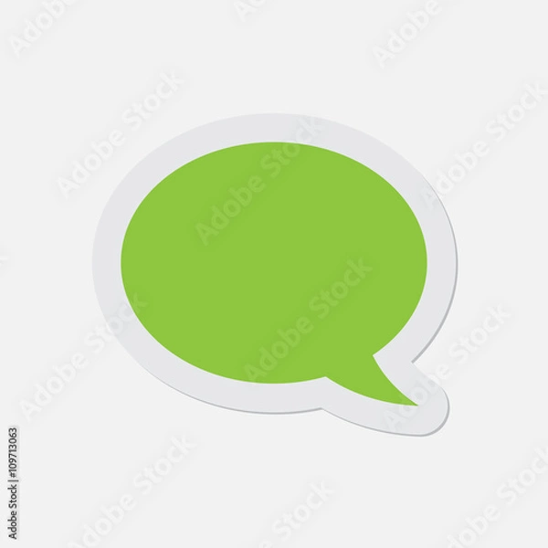 Fototapeta simple green icon - speech bubble