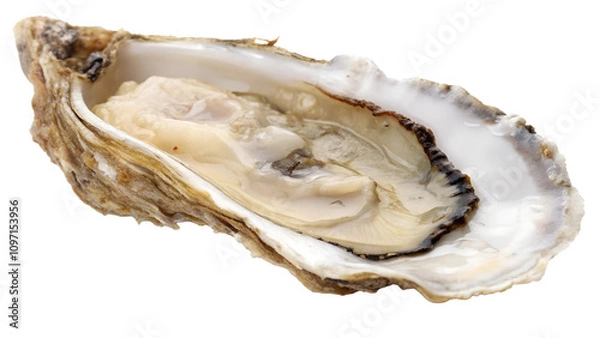 Fototapeta Oyster shell isolated on white background