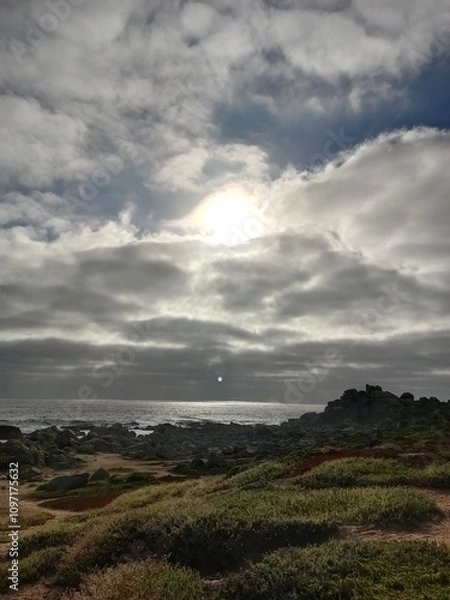 Fototapeta clouds over the sea