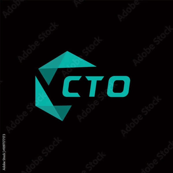 Fototapeta CTO creative minimalist letter logo. CTO unique vector initials alphabet letter logo design