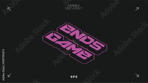 Obraz Ends Game Editable Text Effect