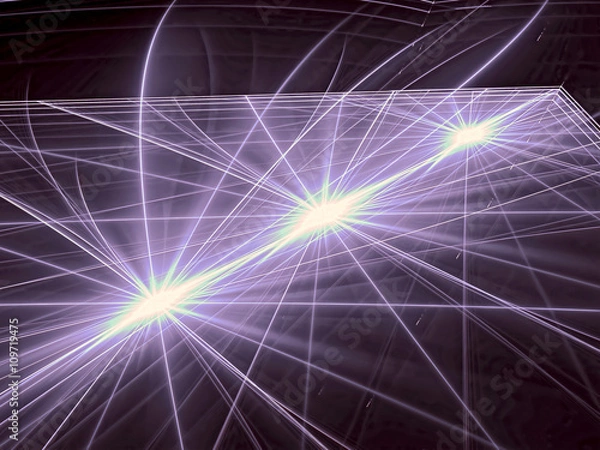 Fototapeta Abstract stars on gass background - digitally generated image