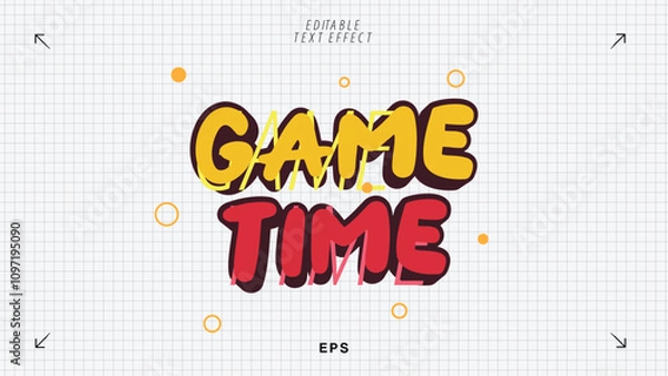 Obraz Game Time Editable Text Effect
