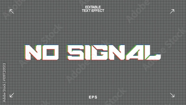 Obraz No Signal Editable Text Effect