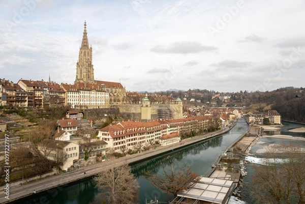 Fototapeta Berner Münster in spring