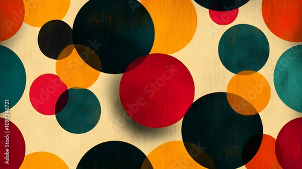 Fototapeta Abstract Background with Overlapping Circles