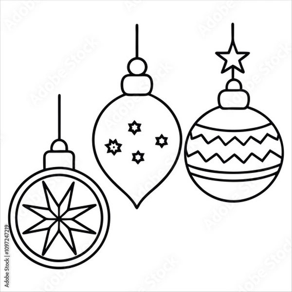 Fototapeta Christmas balls set