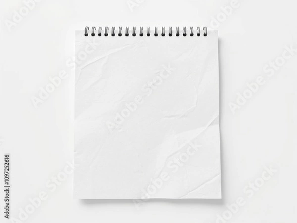 Obraz A vector representation of a blank notebook sheet with a subtle texture, textured paper, digital art, notebook template,
