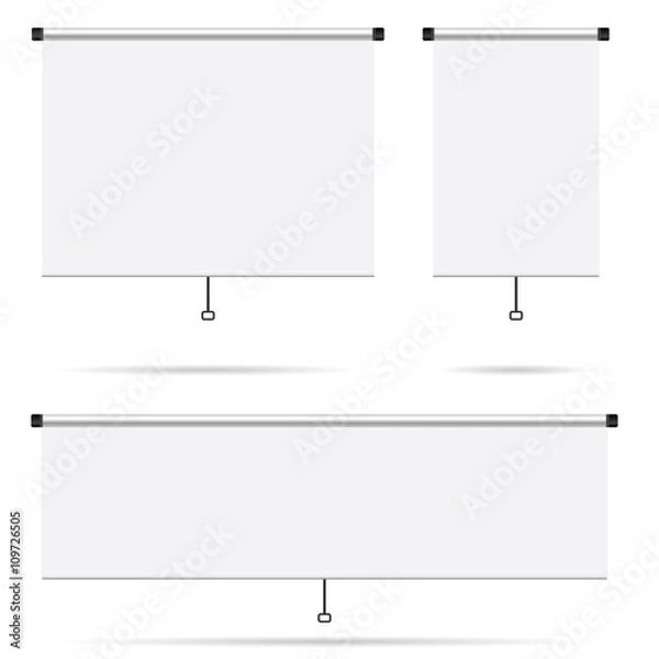 Obraz projector screen set illustration