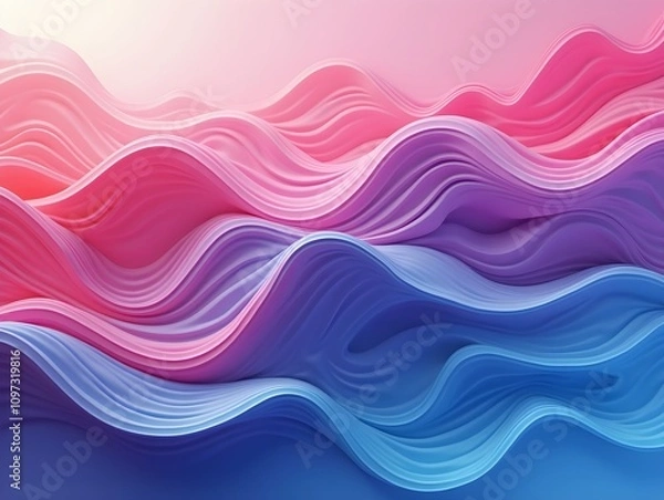 Fototapeta Abstract Colorful Fluid Wave Banner Template