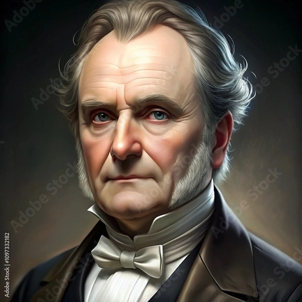 Obraz Realistic Portrait of Charles Babbage