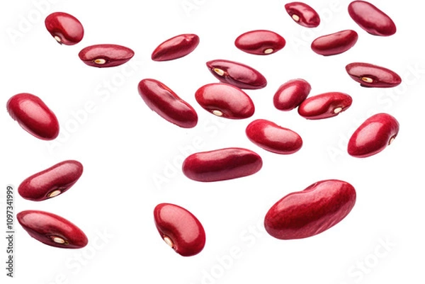 Obraz Red beans seeds isolated on white