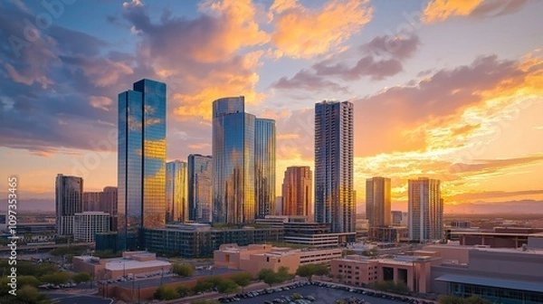 Obraz nice building theme for downtown wallpaper