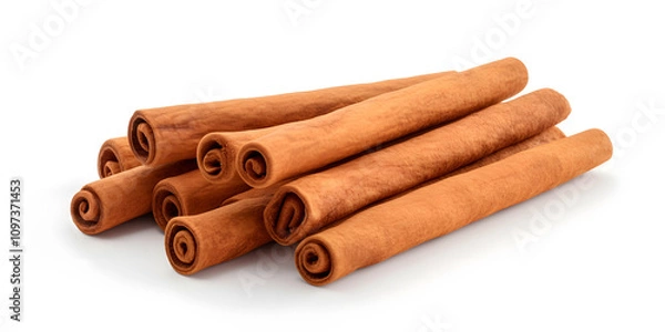 Obraz Fresh Cinnamon Sticks with Powder – Aromatic Spice Photography for Culinary Perfect for Recipes and Branding for Food Blogs, Spice Packaging, E-commerce, Cookbooks, Ads, Social Media