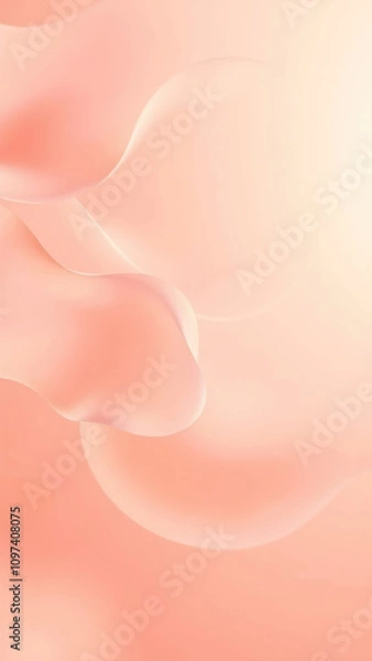 Fototapeta Soothing zephyr pattern with shadows on a rosy background, dreamy, design