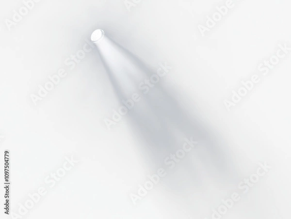 Obraz Bright spotlight beam illuminates darkness.