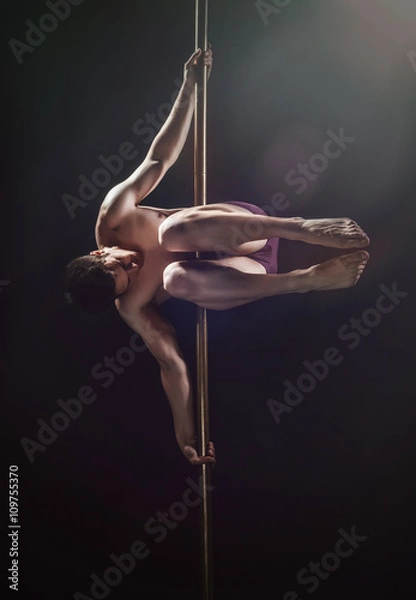 Obraz Pole Dance Male Athlete